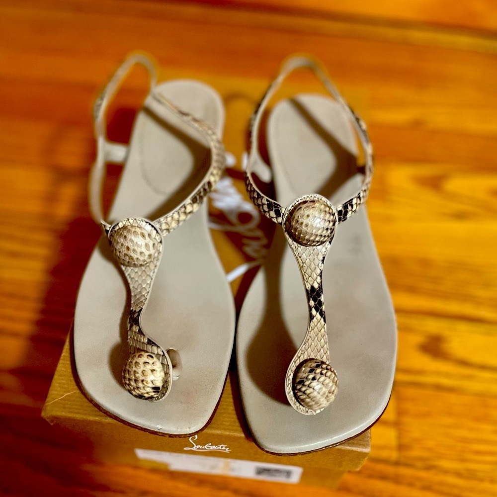 Christian Louboutin Python Sandals - image 1
